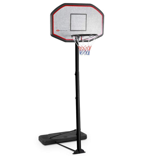 43 Inch Adjustable Basketball Hoop, Indoor Outdoor, Black Sport Equipments Black at Gallery Canada