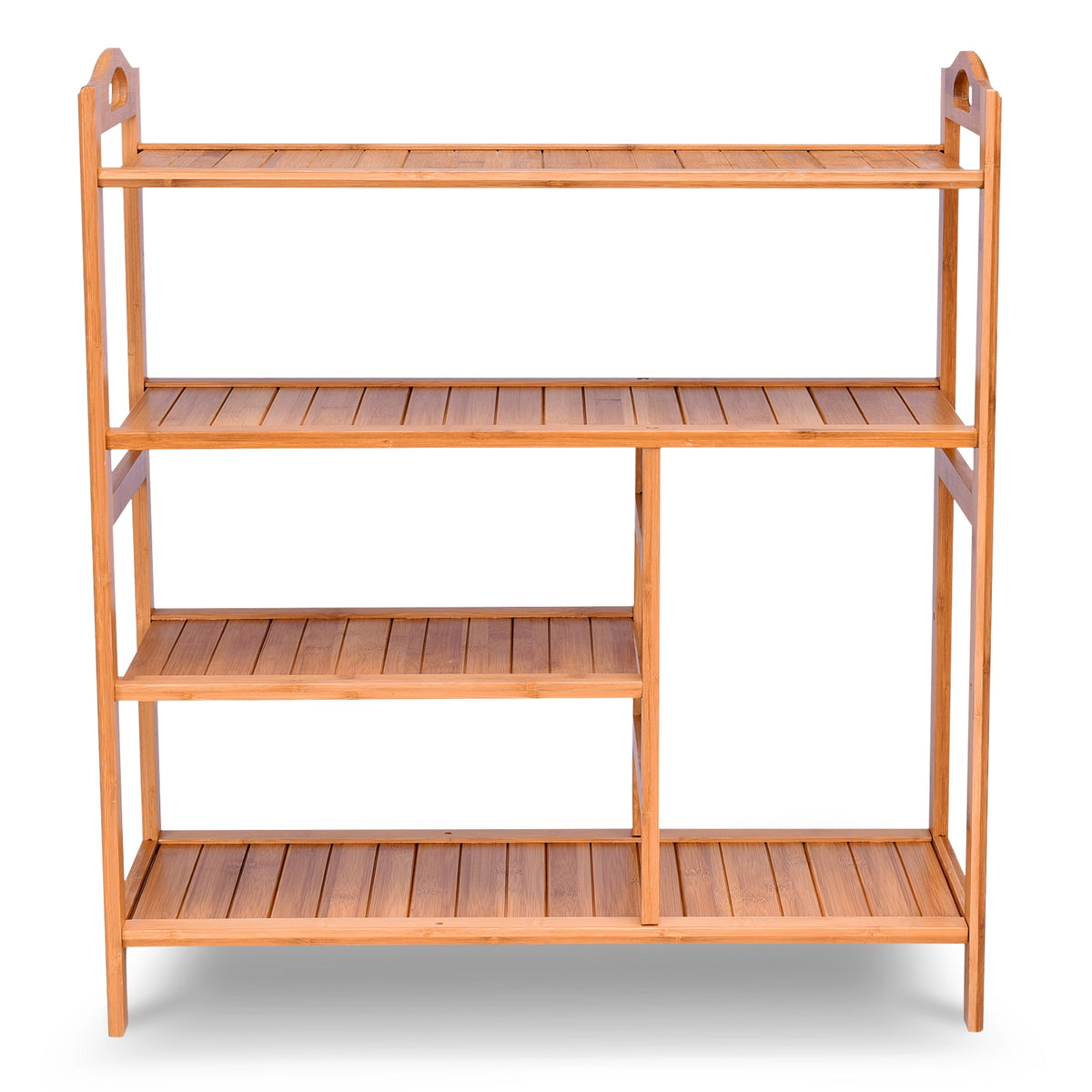 4 Tier Bamboo Storage Shoe Rack, Natural Shoe Racks & Storage Benches at Gallery Canada