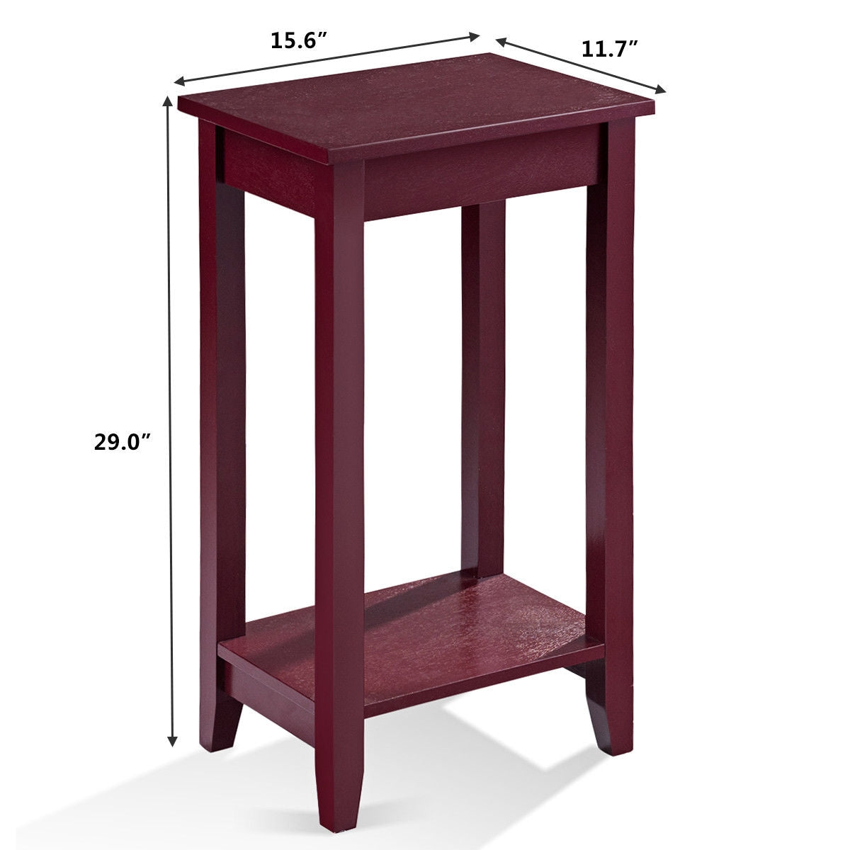 2-Tier Nightstand, Wooden Legs Table, Brown Nightstands at Gallery Canada