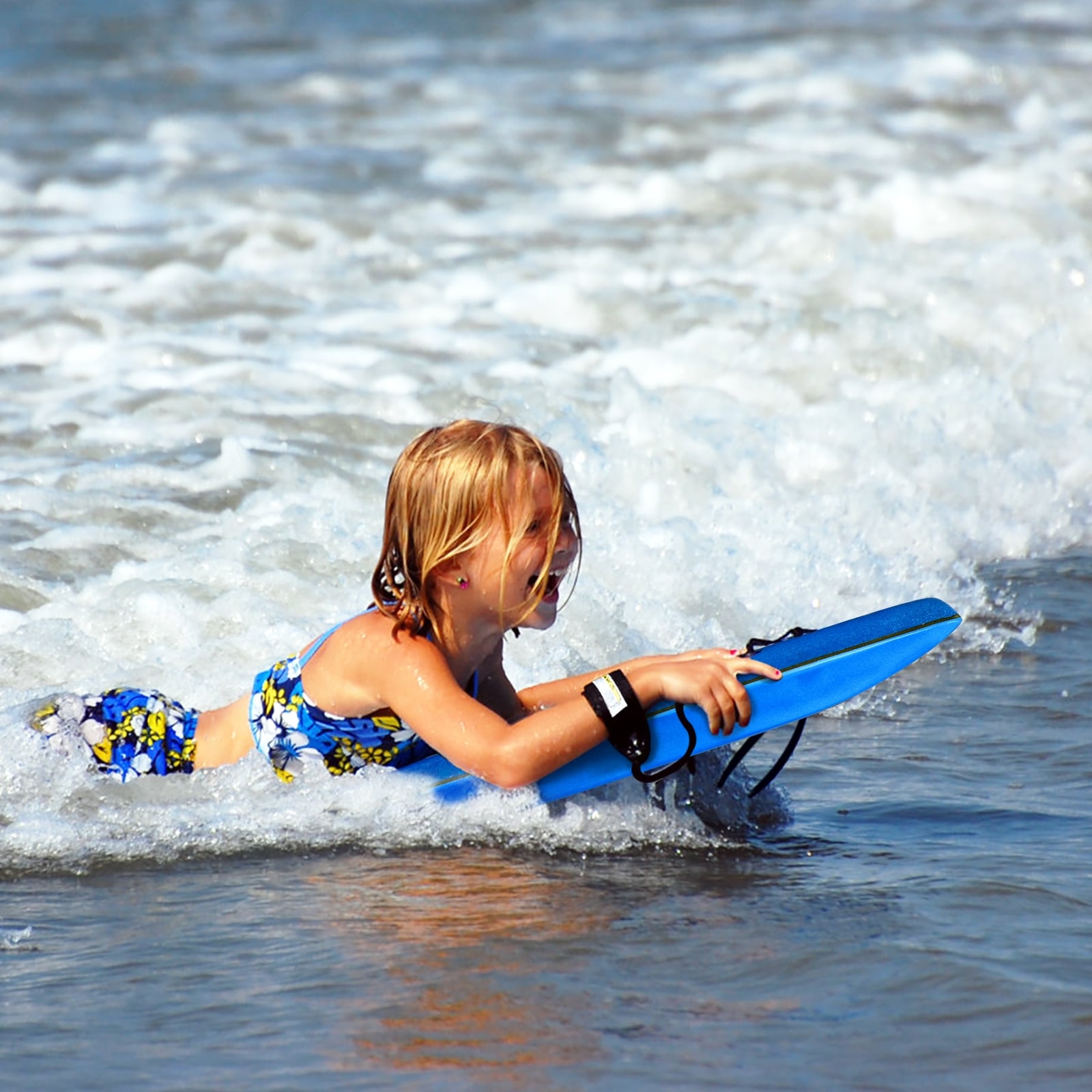 Lightweight Super Bodyboard Surfing W/Leash IXPE Deck EPS Core Boarding-L, Blue Surfing at Gallery Canada