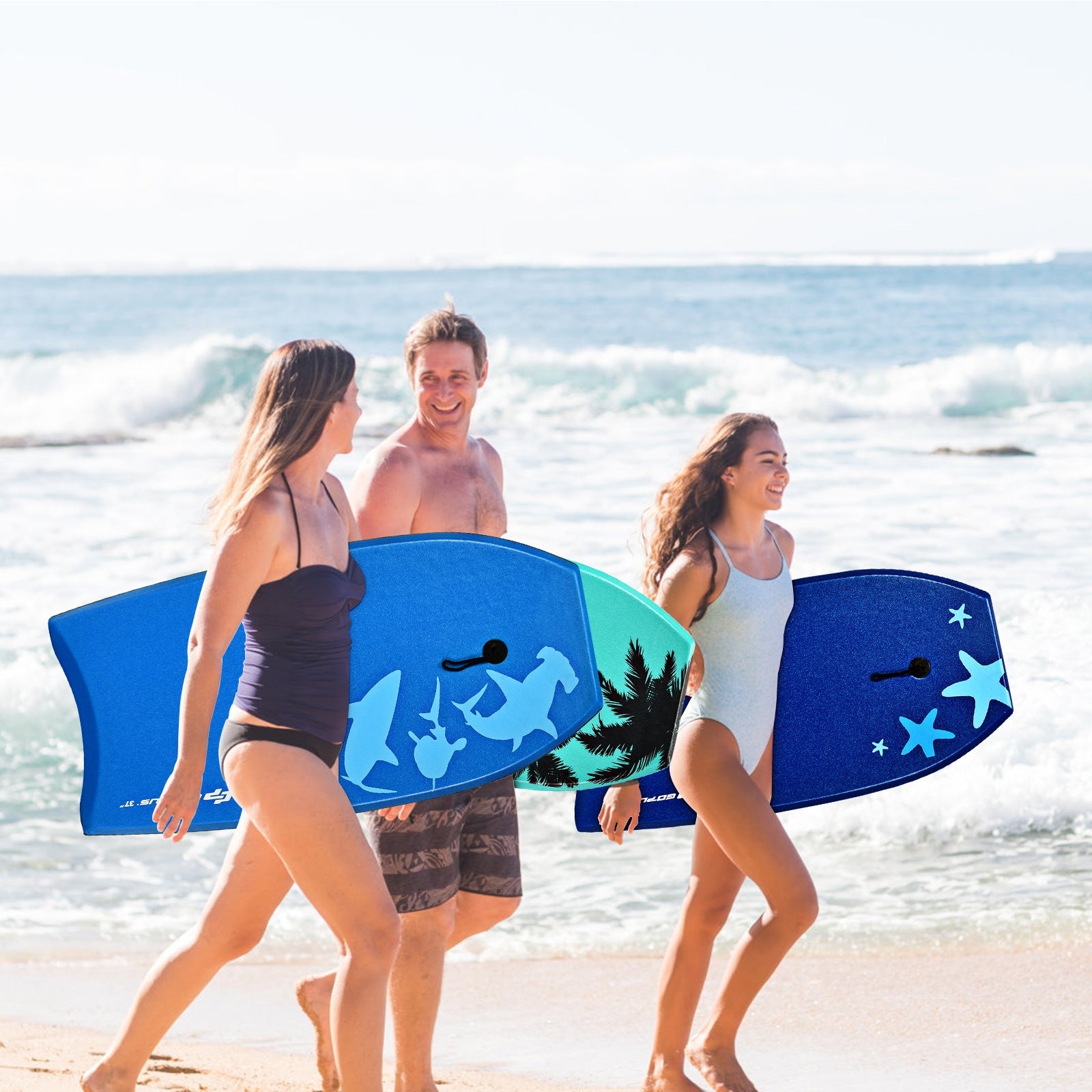 Lightweight Super Bodyboard Surfing W/Leash IXPE Deck EPS Core Boarding-L, Blue Surfing at Gallery Canada