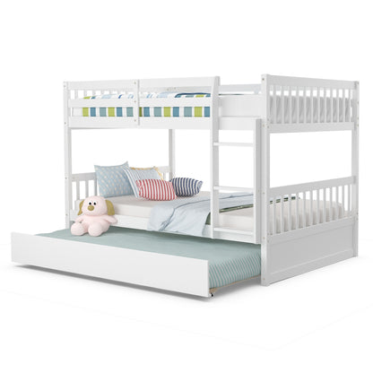 Full Over Full Bunk Bed, Wood Platform, White Bunk Bed Frame at Gallery Canada