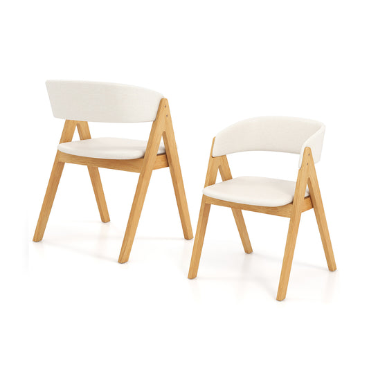 Set Of 2 Soft Padded Accent Armchairs, Natural And Beige, Beige Accent Chairs Beige at Gallery Canada