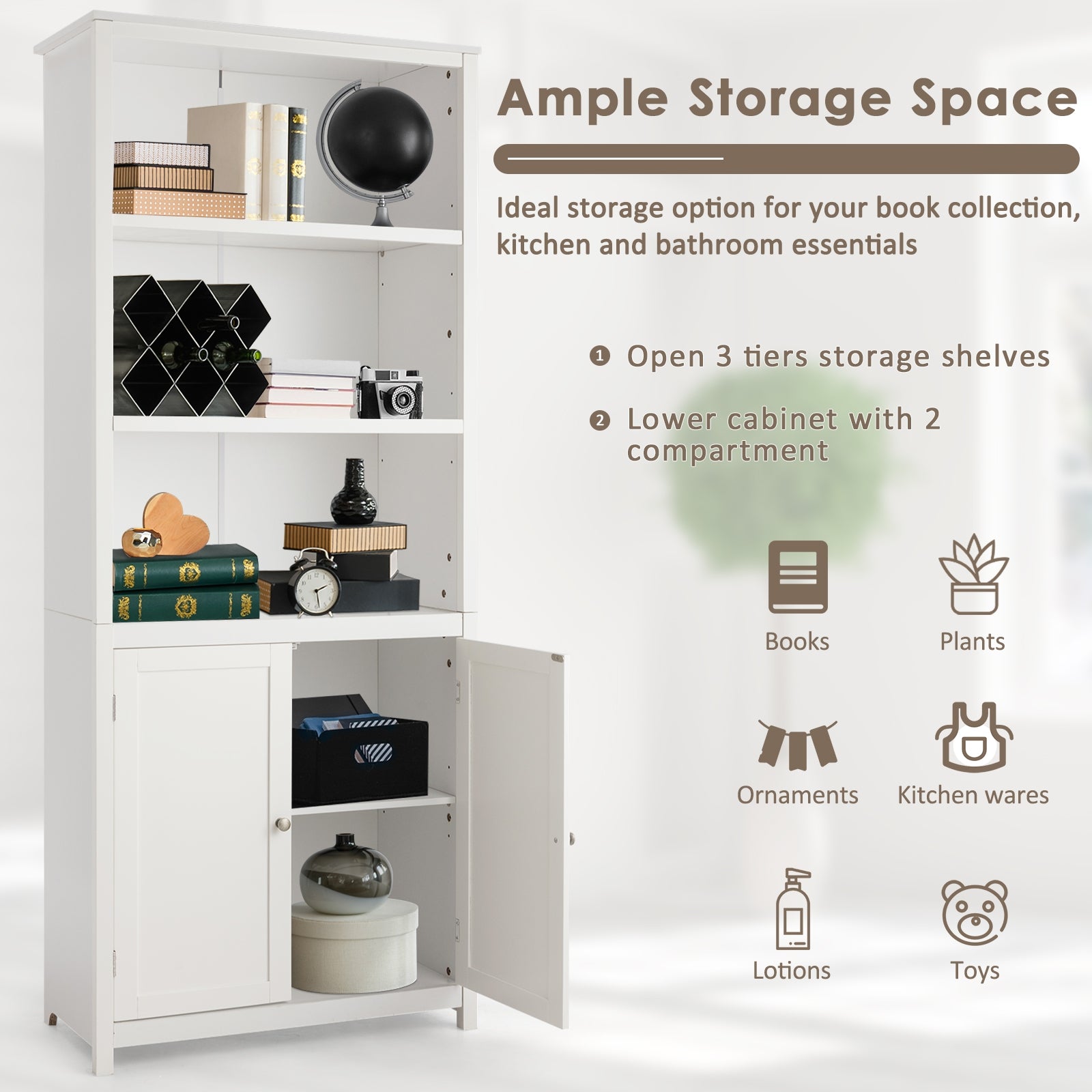 Wooden Bookcase With Doors, White Bookcases at Gallery Canada