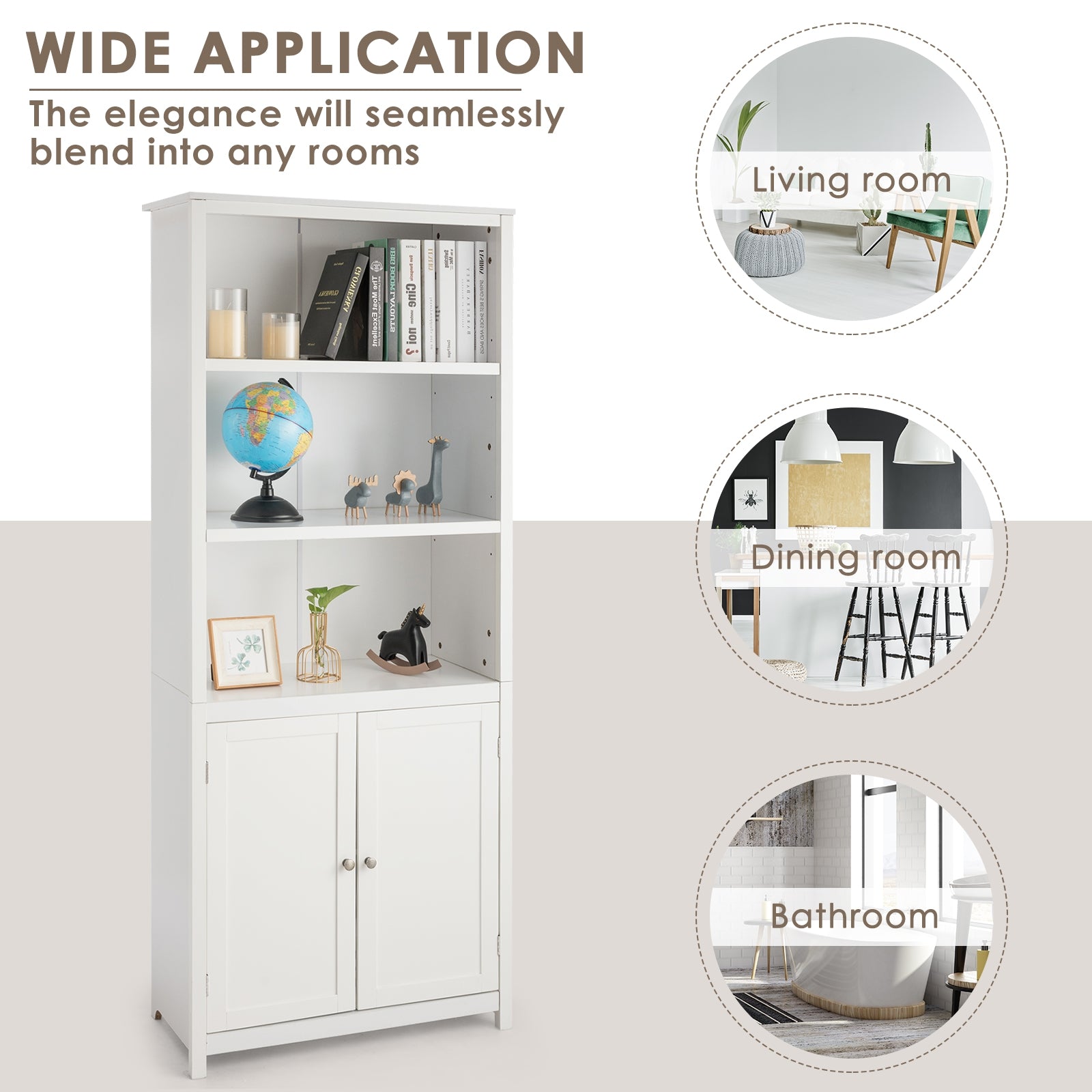 Wooden Bookcase With Doors, White Bookcases at Gallery Canada