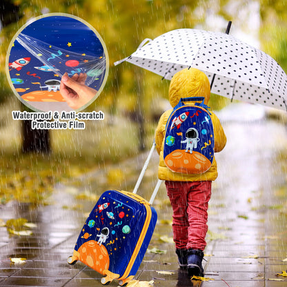 Kids Rolling Suitcase And Backpack Set, 2 PC, Navy Kids Luggage at Gallery Canada