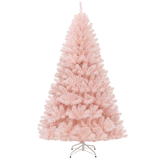 6/7 Feet Artificial Christmas Tree, Hinged Full Fir, 7 ft, Pink Christmas Tree Pink at Gallery Canada