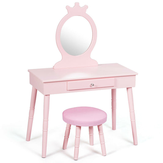 Kids Vanity Makeup Table And Chair Set, Pink Kids Vanities Pink at Gallery Canada