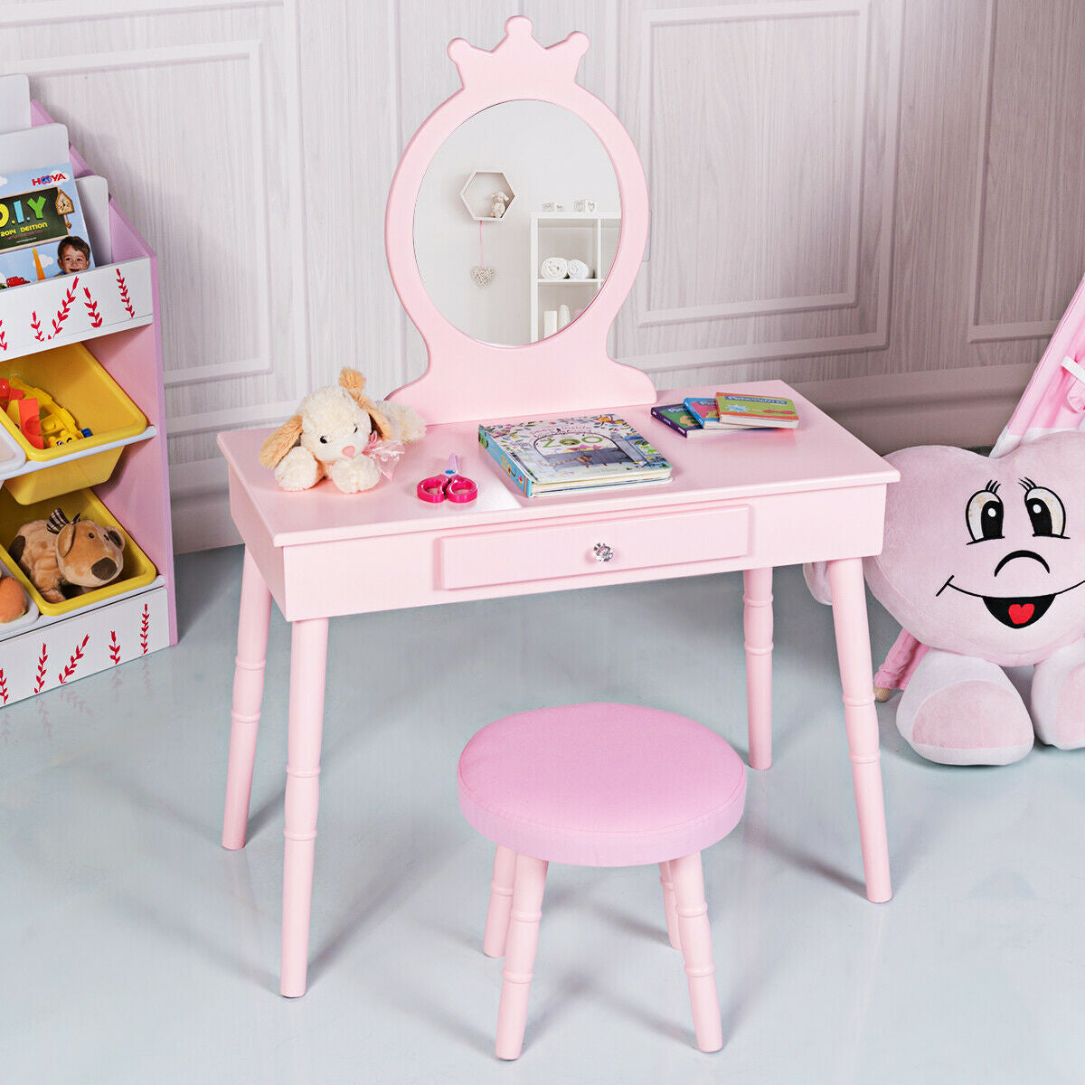 Kids Vanity Makeup Table And Chair Set, Pink Kids Vanities at Gallery Canada