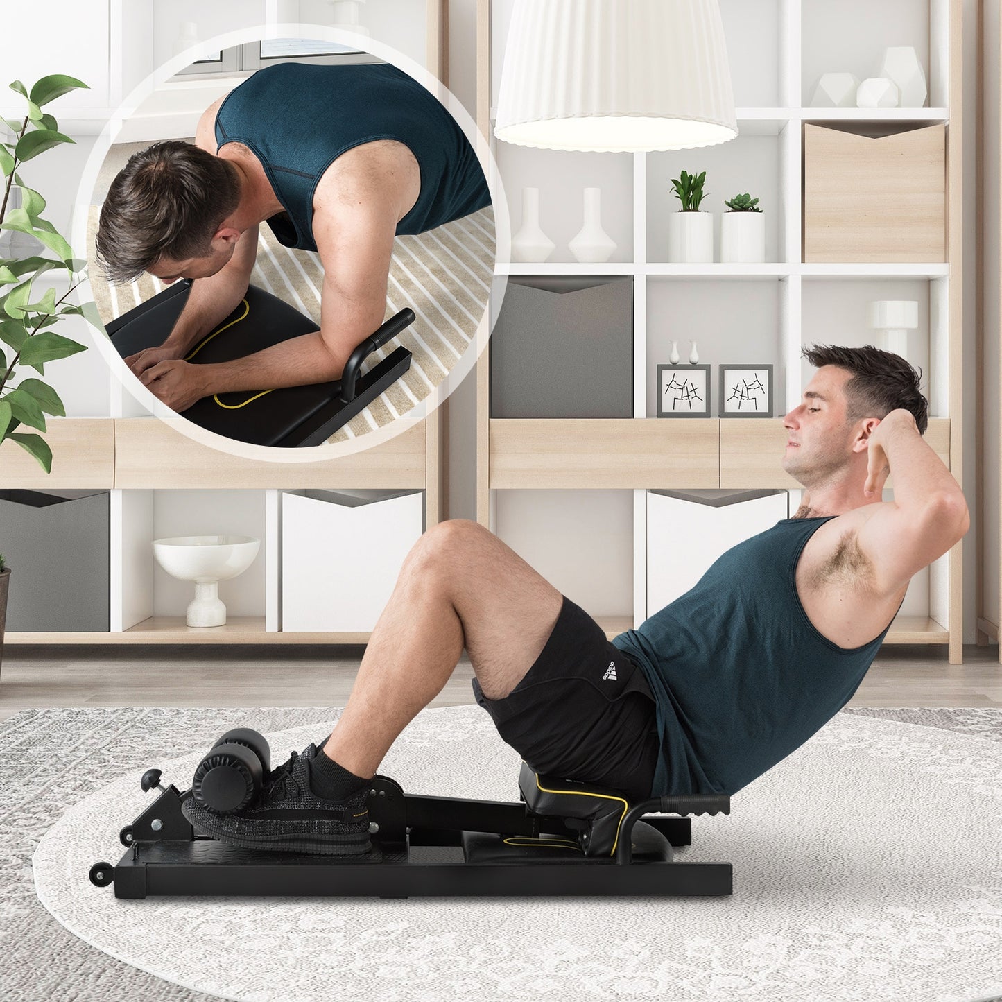 8-In-1 Home Gym Multifunction Squat Fitness Machine, Black Benches Racks & Bars at Gallery Canada