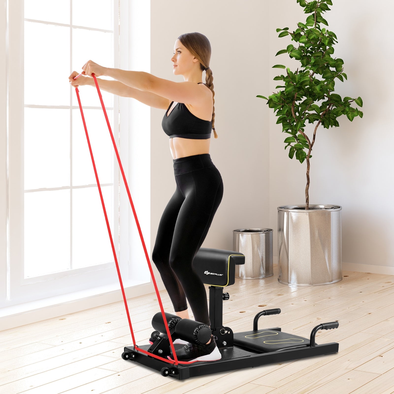 8-In-1 Home Gym Multifunction Squat Fitness Machine, Black Benches Racks & Bars at Gallery Canada