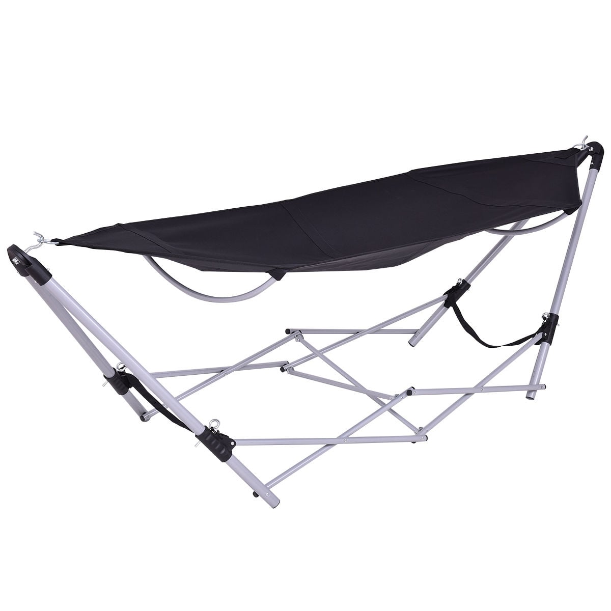 Portable Folding Steel Frame Hammock with Bag, Black Hammocks Black at Gallery Canada