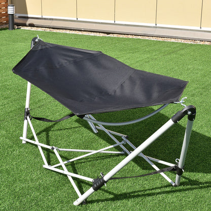 Portable Folding Steel Frame Hammock with Bag, Black Hammocks at Gallery Canada