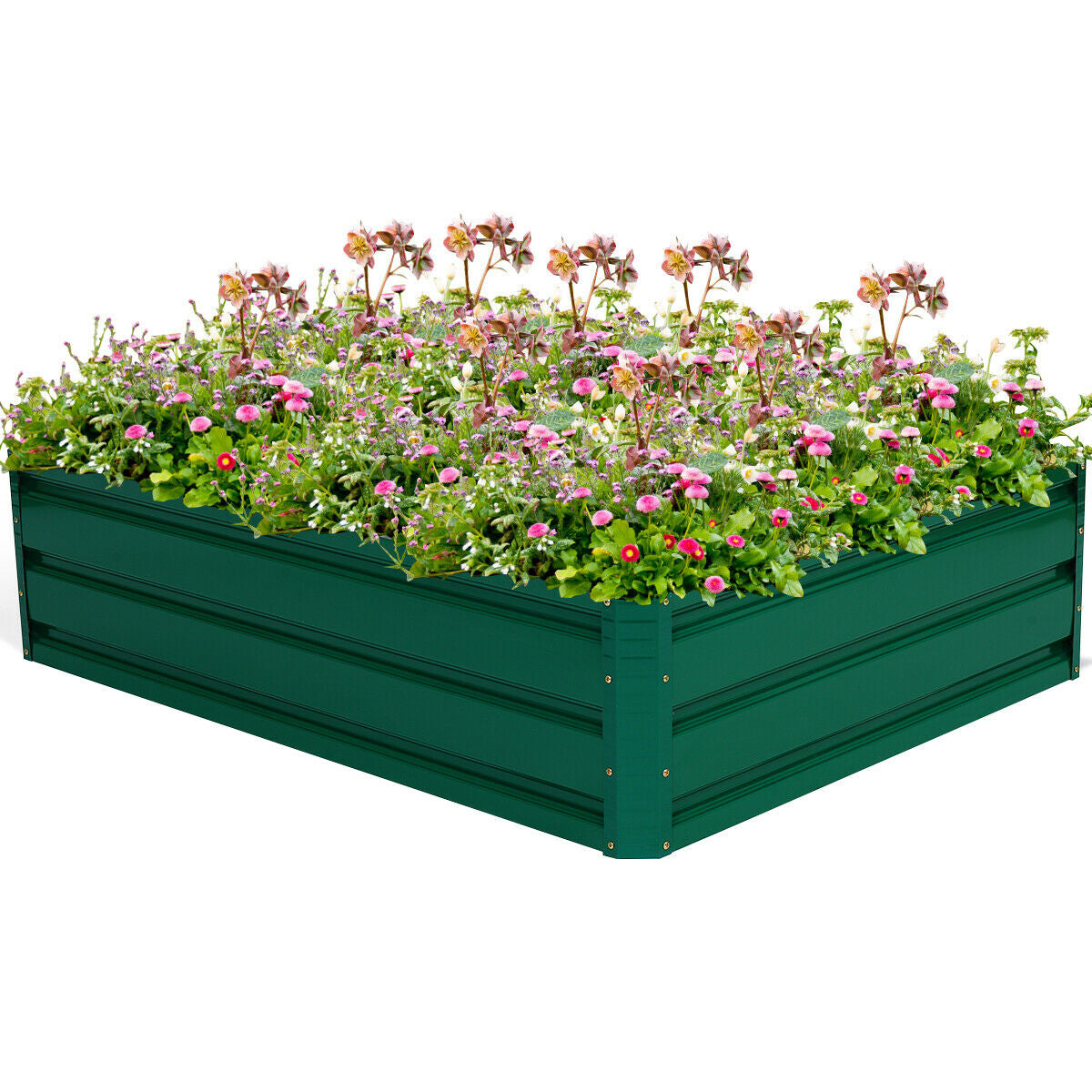 47.5 Inch Raised Garden Bed, Patio Planter, Dark Green Raised Garden Beds at Gallery Canada