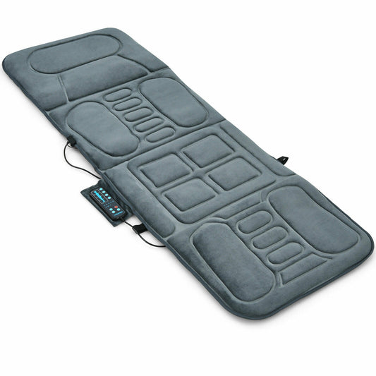 Foldable Massage Mat With Heat, 10 Vibration Motors, Gray Back Massager Gray at Gallery Canada