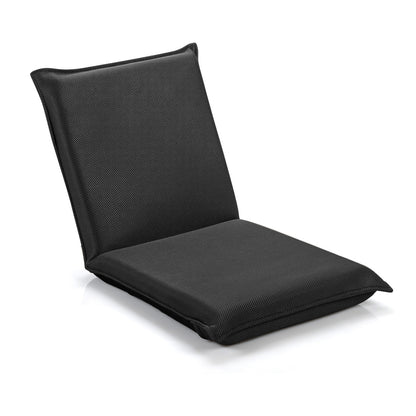 Adjustable 6 positions Folding Lazy Man Sofa Chair Floor Chair, Black Floor Chairs Black at Gallery Canada