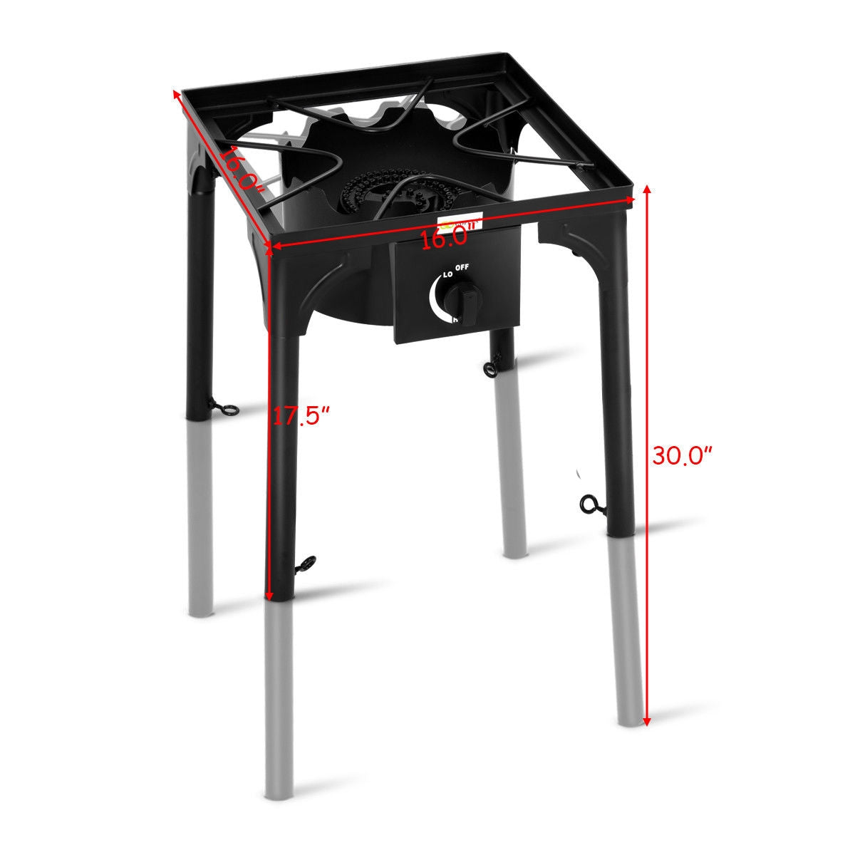 100,000 BTU Portable Propane Camp Stove, Adjustable Legs, Black Outdoor Grills at Gallery Canada