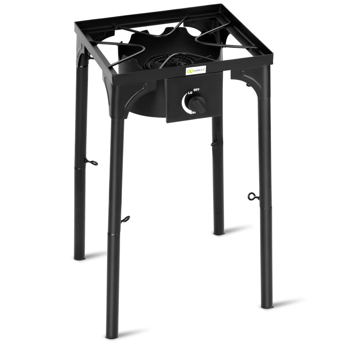 100,000 BTU Portable Propane Camp Stove, Adjustable Legs, Black Outdoor Grills at Gallery Canada