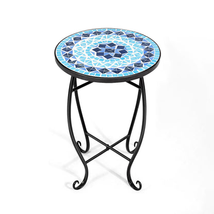 Steel Accent Plant Stand, Table, Cobalt Blue Plant Stands at Gallery Canada