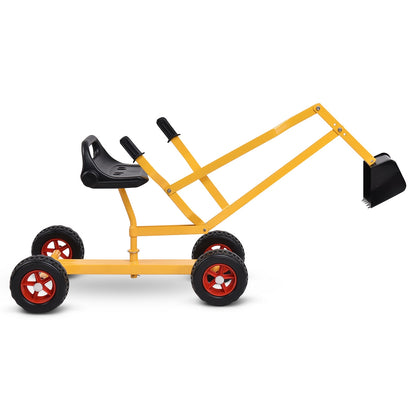 Heavy Duty Kid Ride-on 4-Wheel Excavator Sand Digger, Yellow Sandboxes Yellow at Gallery Canada