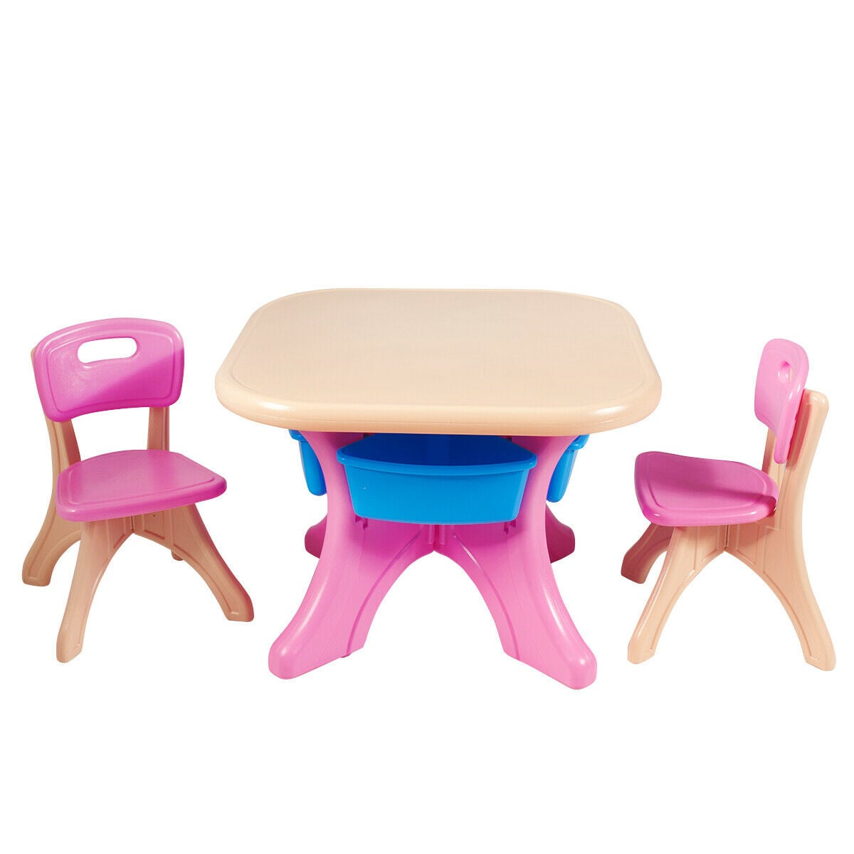 3-Piece Plastic Play Table And Chair Set, Multicolor Kids Table & Chair Sets Multicolor at Gallery Canada