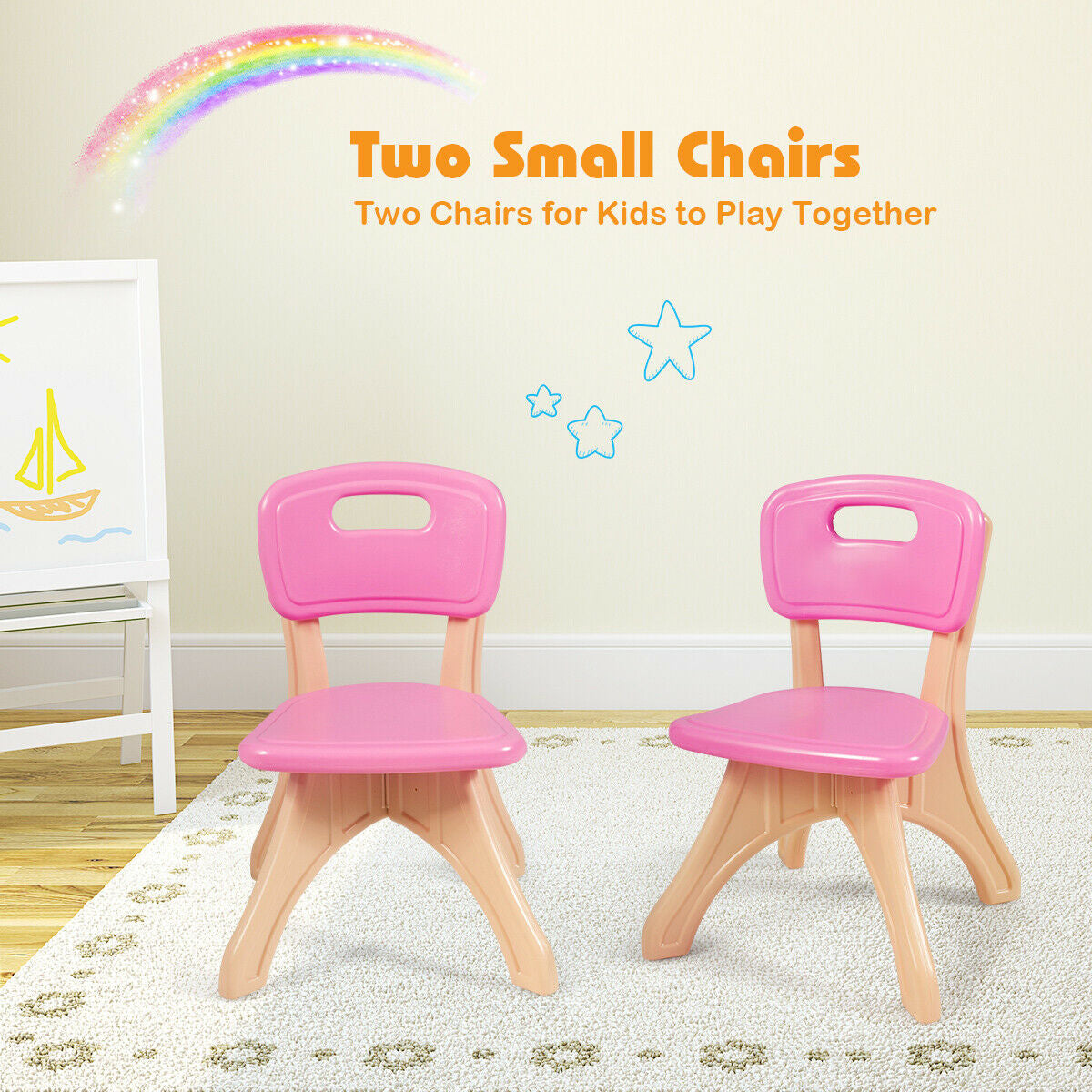 3-Piece Plastic Play Table And Chair Set, Multicolor Kids Table & Chair Sets at Gallery Canada