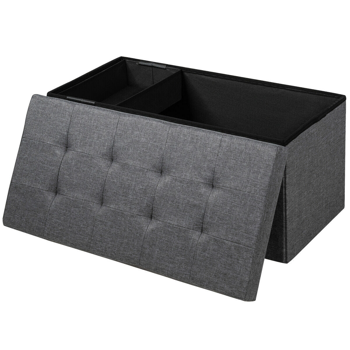 31.5 Inch Foldable Fabric Storage, Removable Bin, Dark Gray Shoe Racks & Storage Benches at Gallery Canada