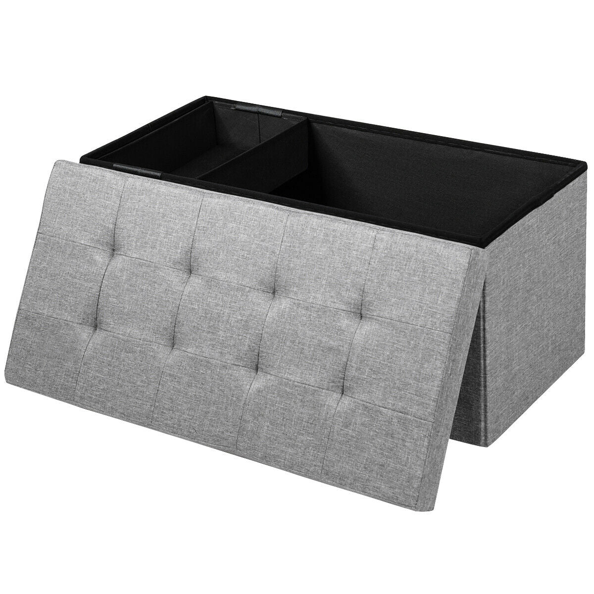 31.5 Inch Foldable Fabric Storage, Removable Bin, Light Gray Shoe Racks & Storage Benches at Gallery Canada