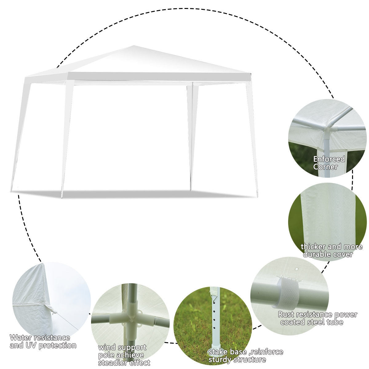 10x10 Feet Outdoor Wedding Canopy Tent, White Canopies at Gallery Canada