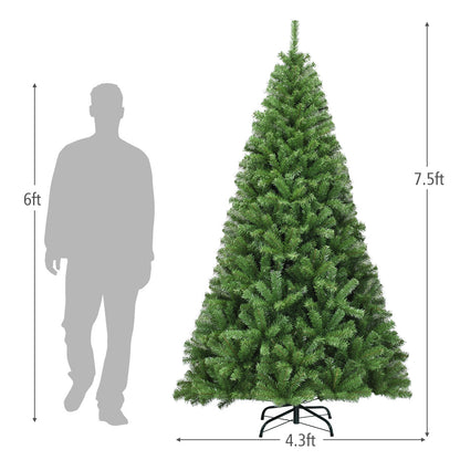 Premium Hinged PVC Artificial Christmas Tree, 7.5 ft, Green Christmas Tree at Gallery Canada