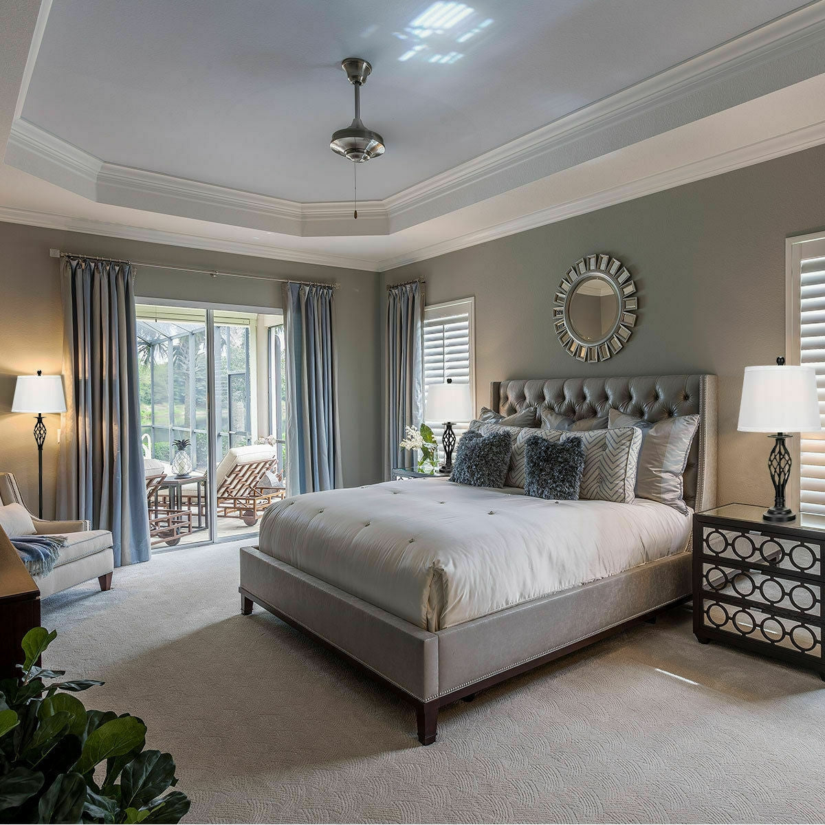 3 Piece Lamp Set, 2 Table Lamps 1 Floor Lamp, Fabric Shades, White Table & Floor Lamps at Gallery Canada