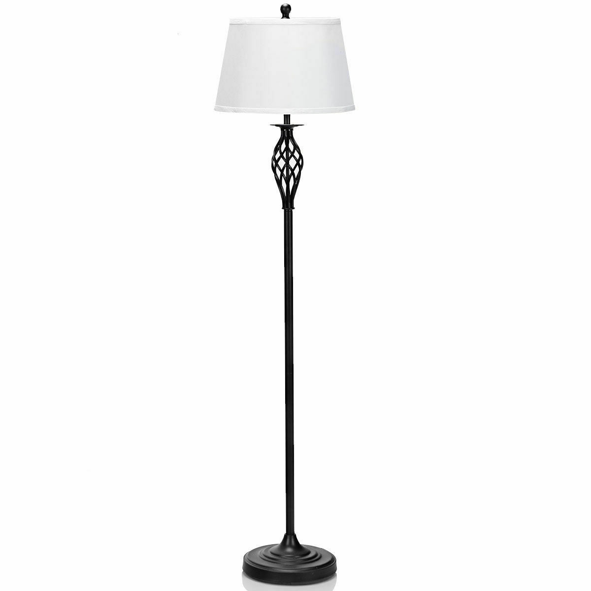 3 Piece Lamp Set, 2 Table Lamps 1 Floor Lamp, Fabric Shades, White Table & Floor Lamps at Gallery Canada