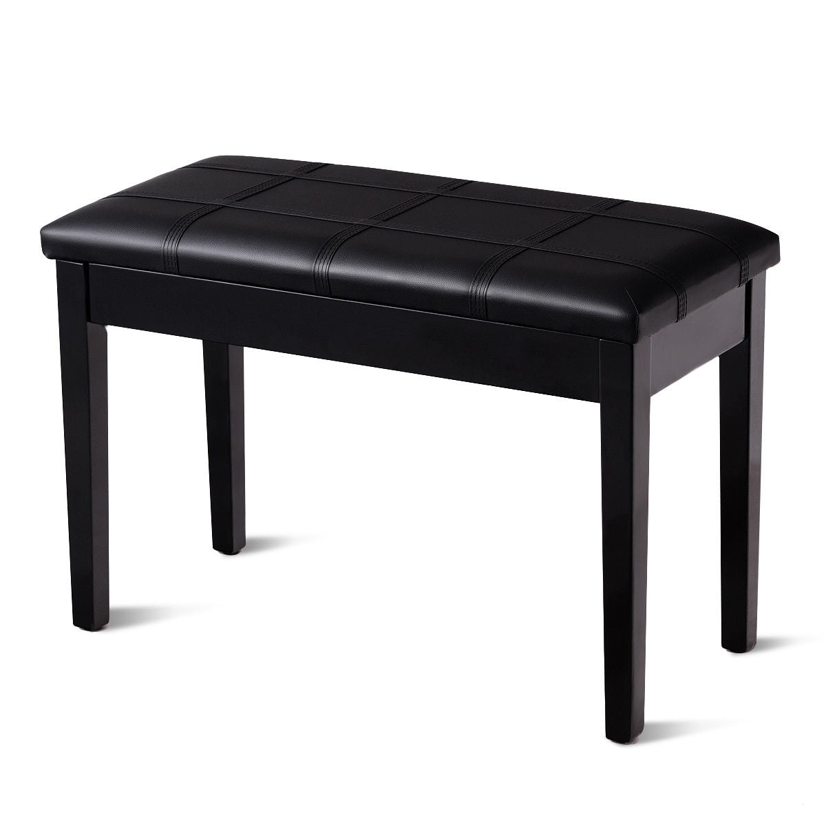 Solid Wood PU Leather Piano Bench, Double Duet Keyboard, Black Pianos & Keyboards at Gallery Canada