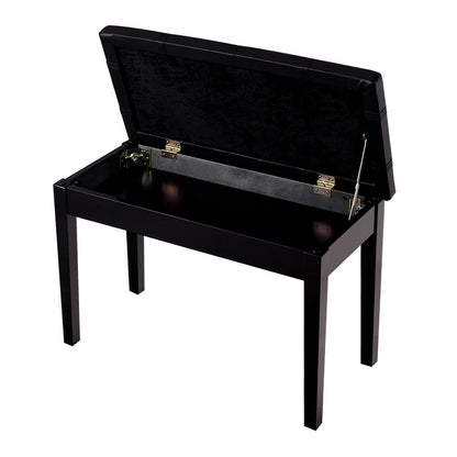 Solid Wood PU Leather Piano Bench, Double Duet Keyboard, Black Pianos & Keyboards at Gallery Canada