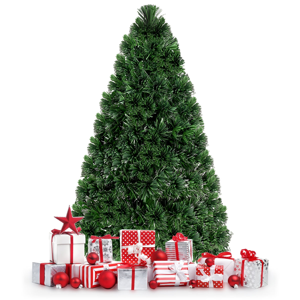 Pre-Lit Fiber Optic PVC Christmas Tree, 5 ft, Green Christmas Tree at Gallery Canada