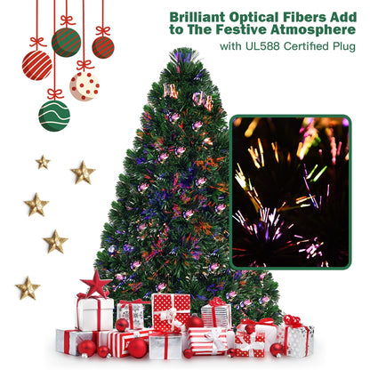Pre-Lit Fiber Optic PVC Christmas Tree, 5 ft, Green Christmas Tree at Gallery Canada