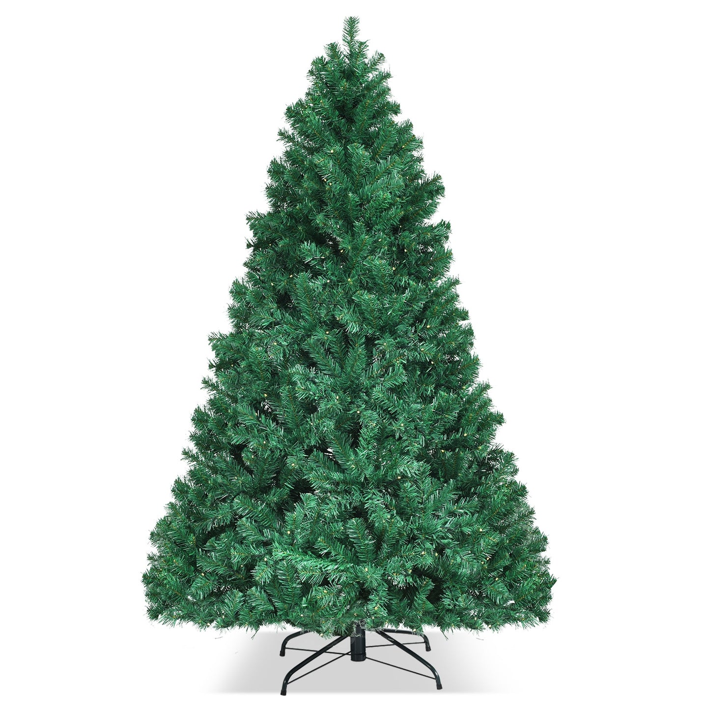 7.5 Ft PVC Artificial Christmas Tree With LED Lights, Green Christmas Tree at Gallery Canada