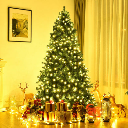 7.5 Ft PVC Artificial Christmas Tree With LED Lights, Green Christmas Tree at Gallery Canada