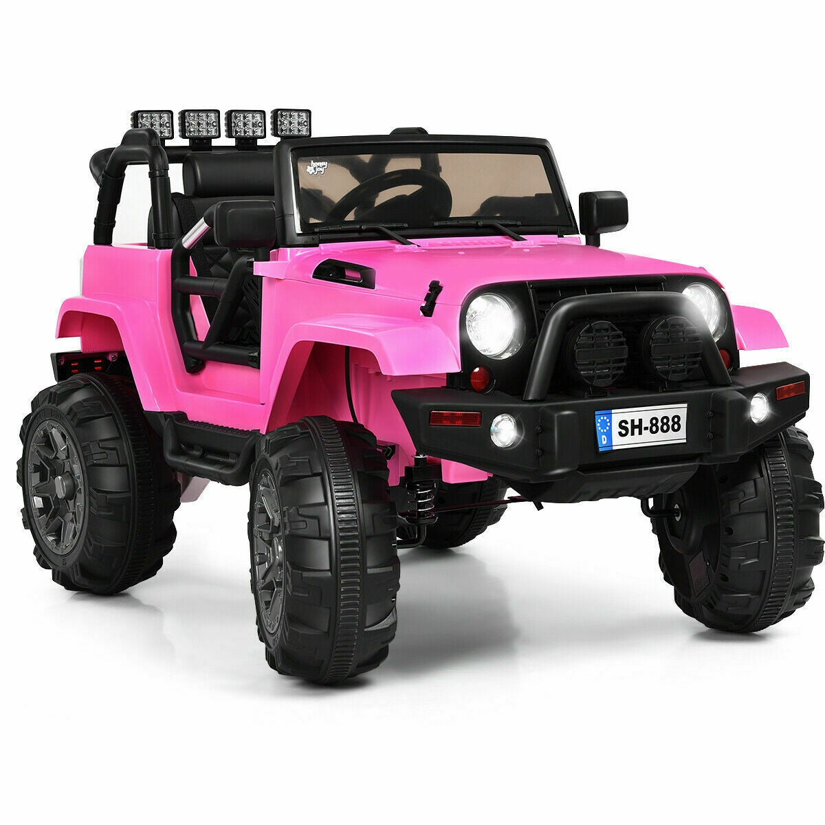 12V Kids Remote Control Riding Truck Car, Pink Powered Ride On Toys Pink at Gallery Canada