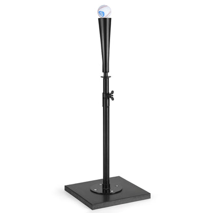 36 Inch Adjustable Heavy Duty Batting Tee for Baseball, Black Sport Equipments Black at Gallery Canada