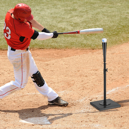 36 Inch Adjustable Heavy Duty Batting Tee for Baseball, Black Sport Equipments at Gallery Canada