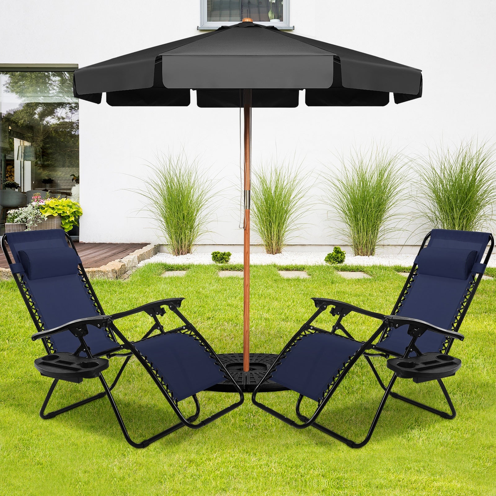 Folding Lounge Chair, Zero Gravity, Navy Beach & Lawn Chairs at Gallery Canada