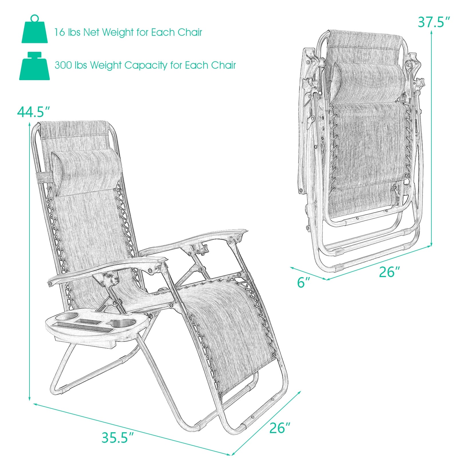 Folding Lounge Chair, Zero Gravity, Navy Beach & Lawn Chairs at Gallery Canada