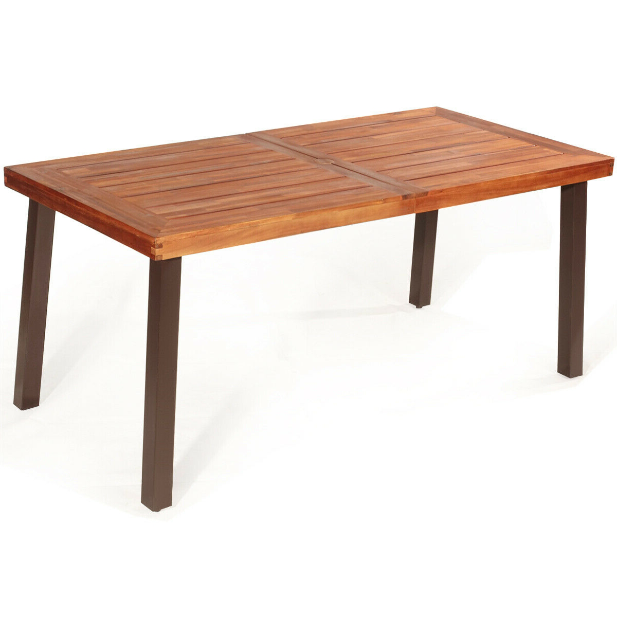 Rectangular Acacia Wood Dining Table, Brown Patio Dining Tables at Gallery Canada