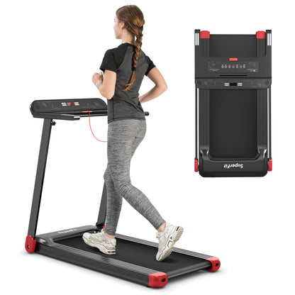 Folding Electric Compact Walking Treadmill, Red Treadmills at Gallery Canada