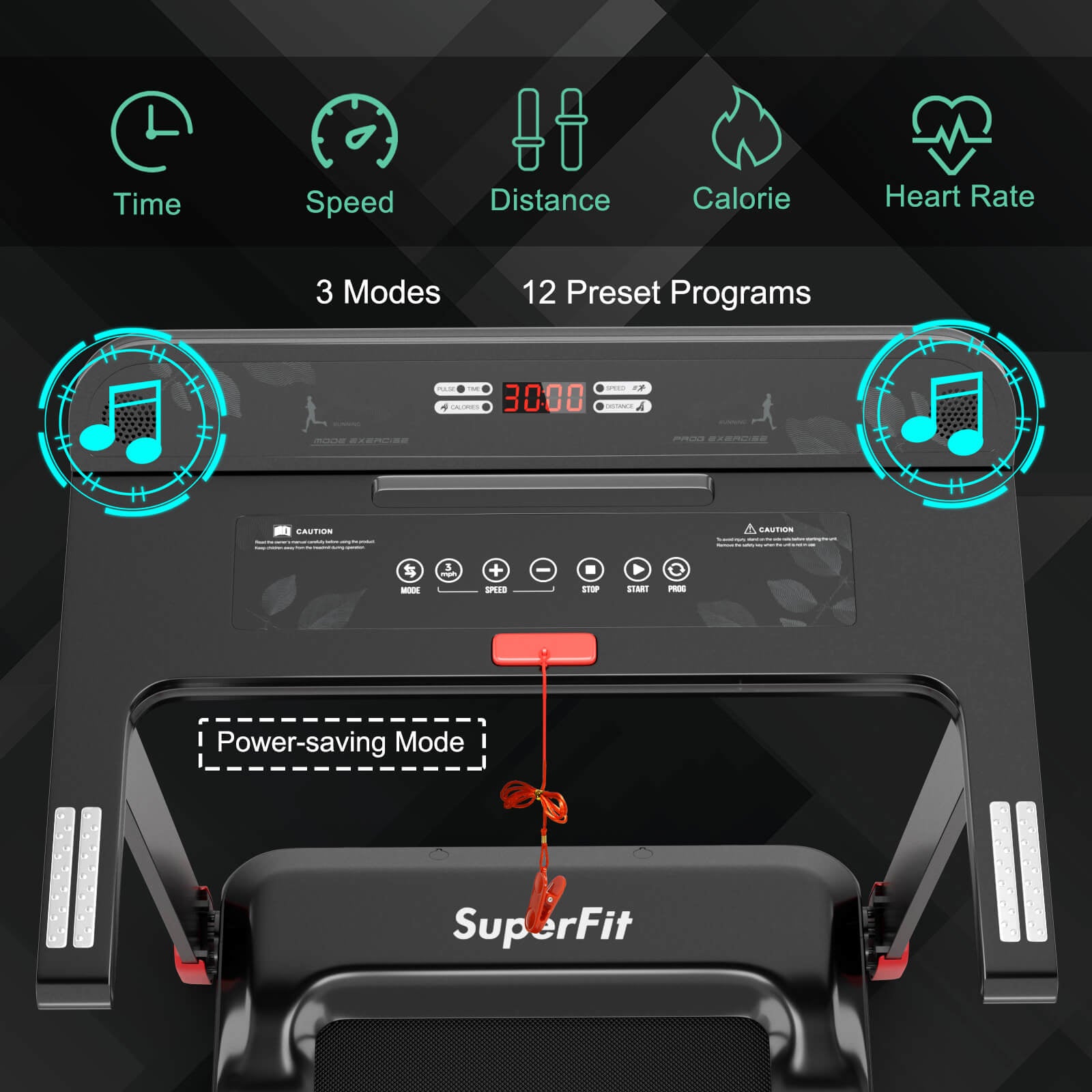 Folding Electric Compact Walking Treadmill, Red Treadmills at Gallery Canada