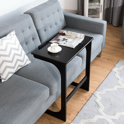 Adjustable C-Shape End Table With Tilting Top, Brown Laptop Tables & Printer Stands at Gallery Canada