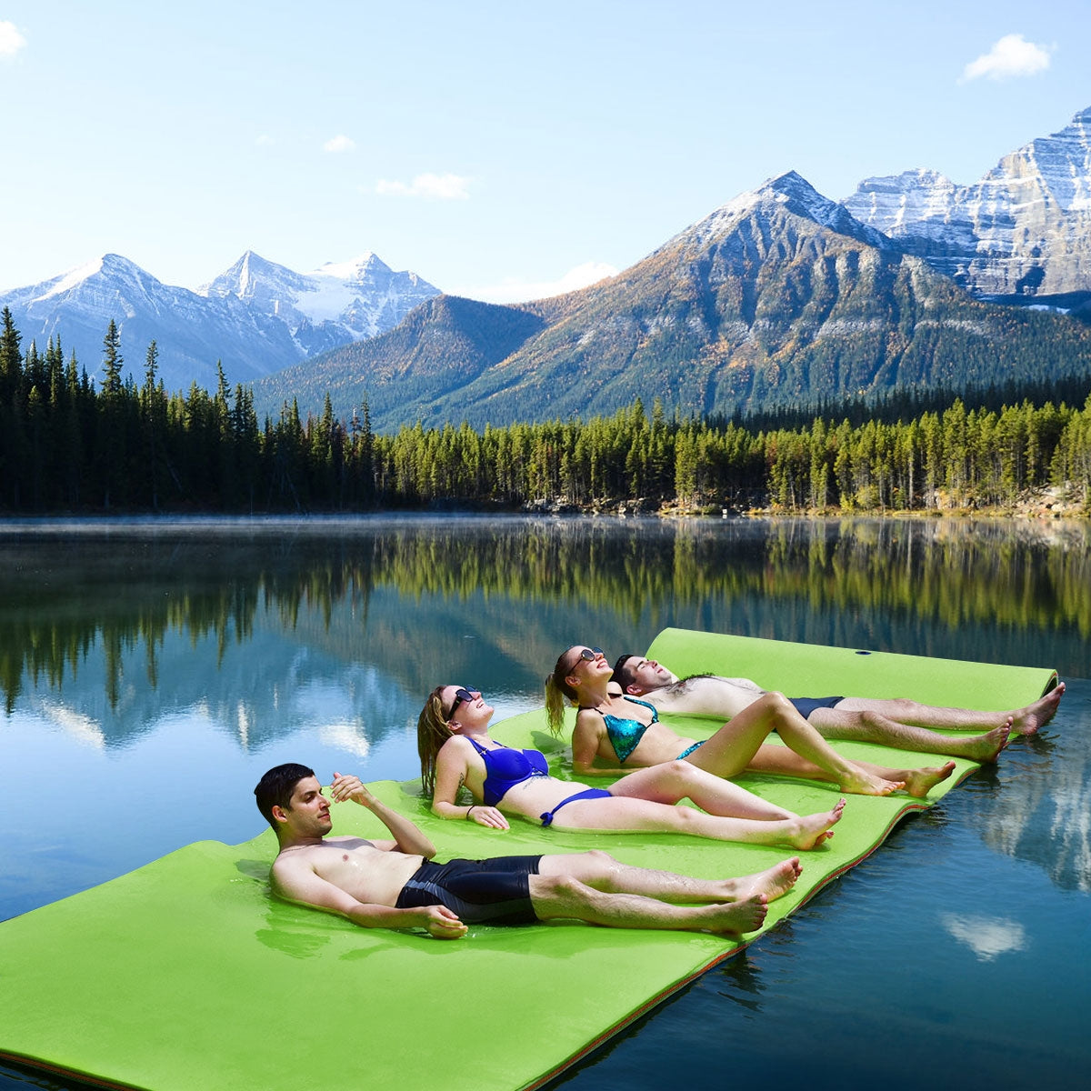 12' X 6' Floating Water Pad, 3 Layer, Green Swimming at Gallery Canada