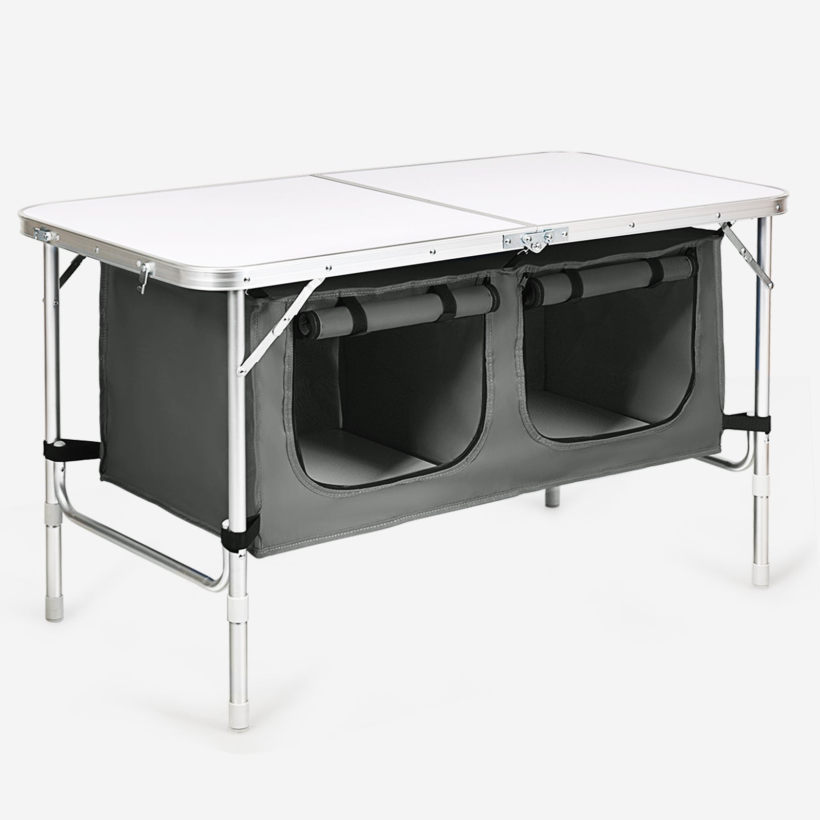 Adjustable Folding Camping Table, Gray Camping Furniture at Gallery Canada