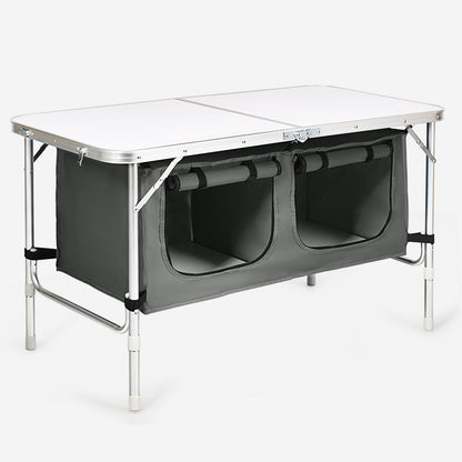 Adjustable Folding Camping Table, Gray Camping Furniture at Gallery Canada